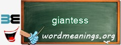 WordMeaning blackboard for giantess